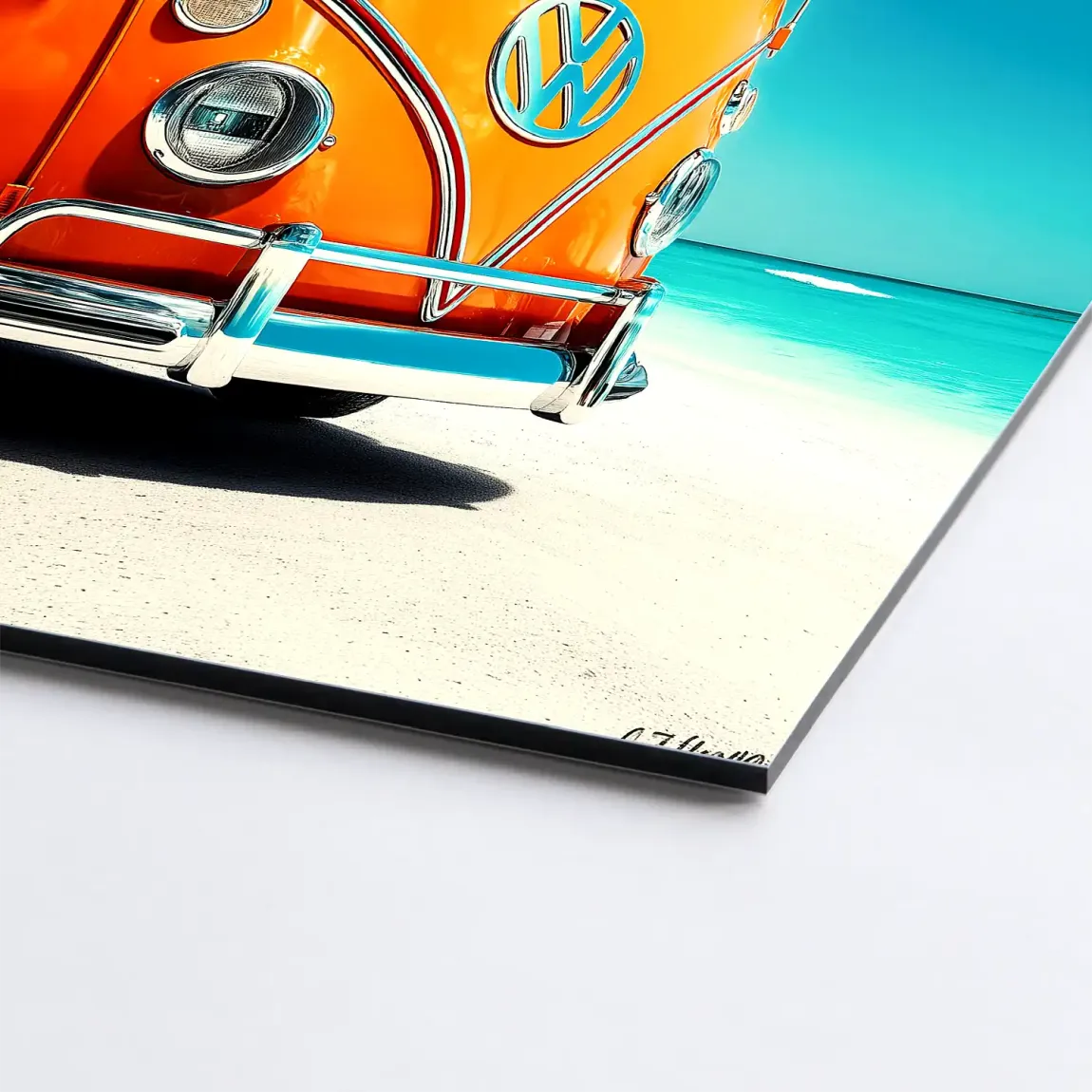VW Bulli Beach AluDibond Bild INGALERIE