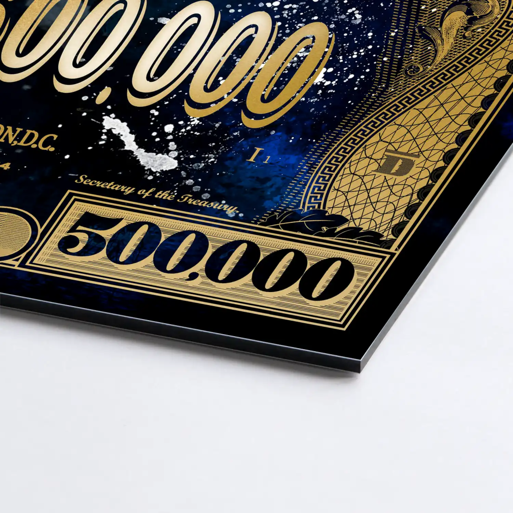 Dagobert Blue Scrooge Dollar AluDibond Bild INGALERIE