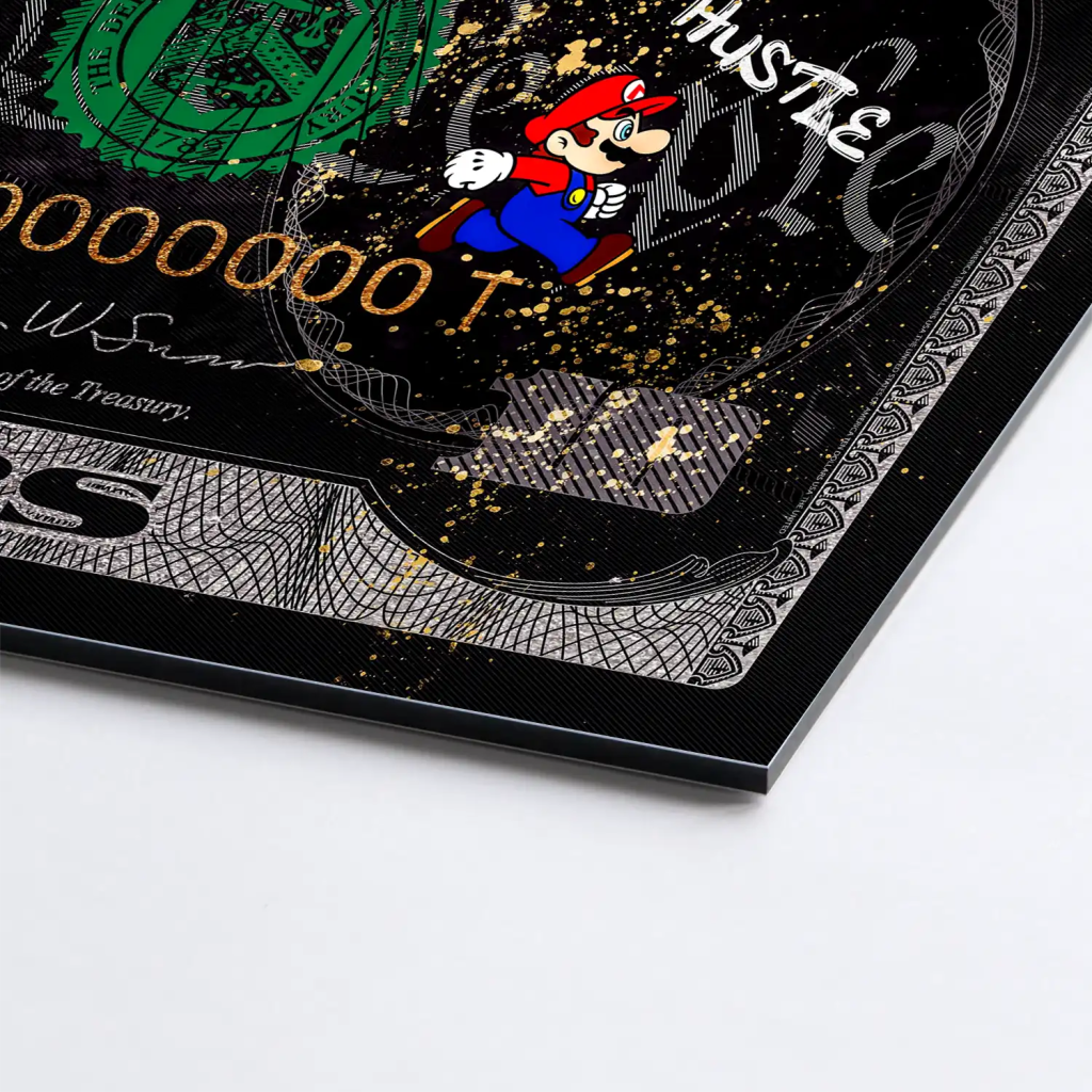 Tweety und Sylvester Hustle Dollar AluDibond Gebürstet - INGALERIE