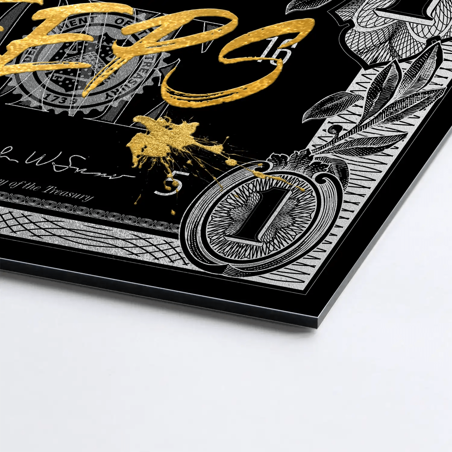 Monney Never Sleeps Dollar Style AluDibond Bild INGALERIE