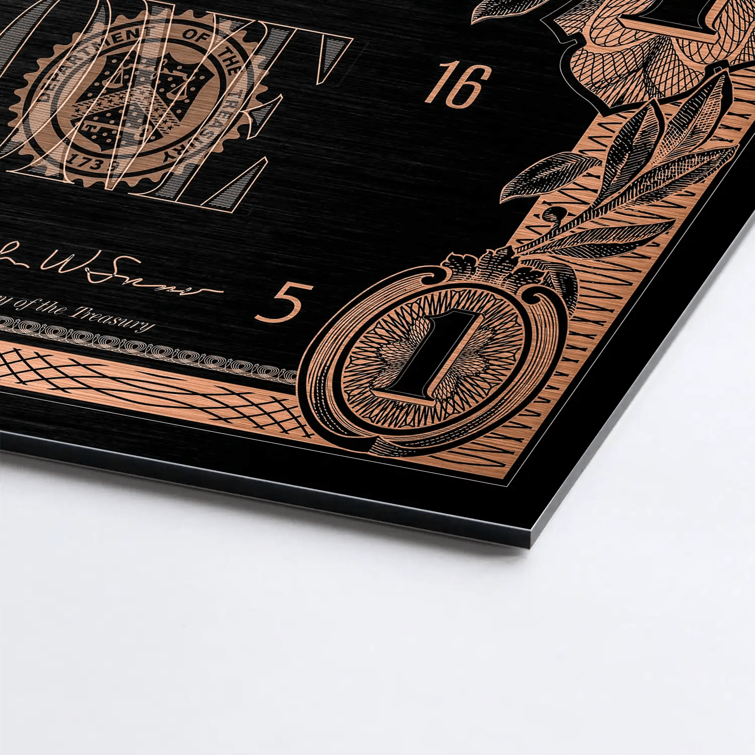 One Dollar Bronze Style AluDibond Bild INGALERIE