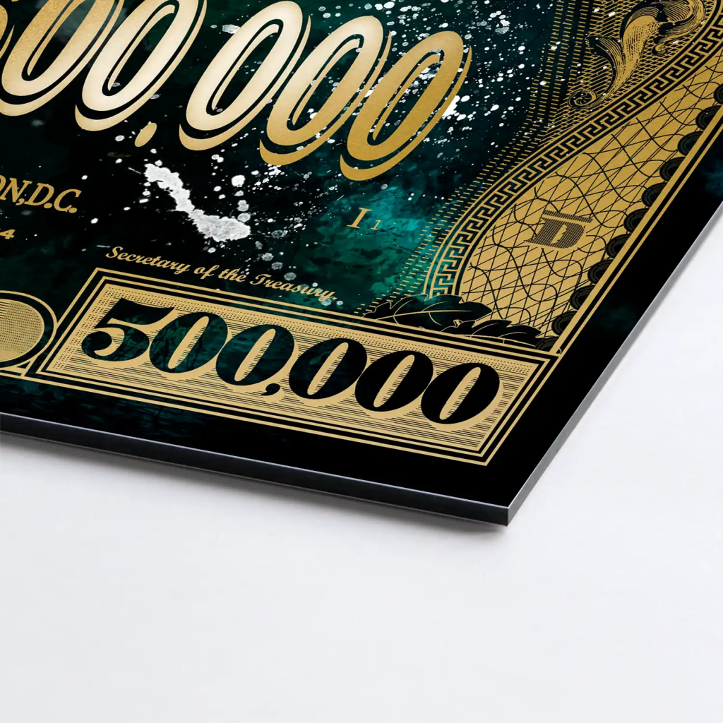 Dagobert Green Scrooge Dollar AluDibond Bild INGALERIE