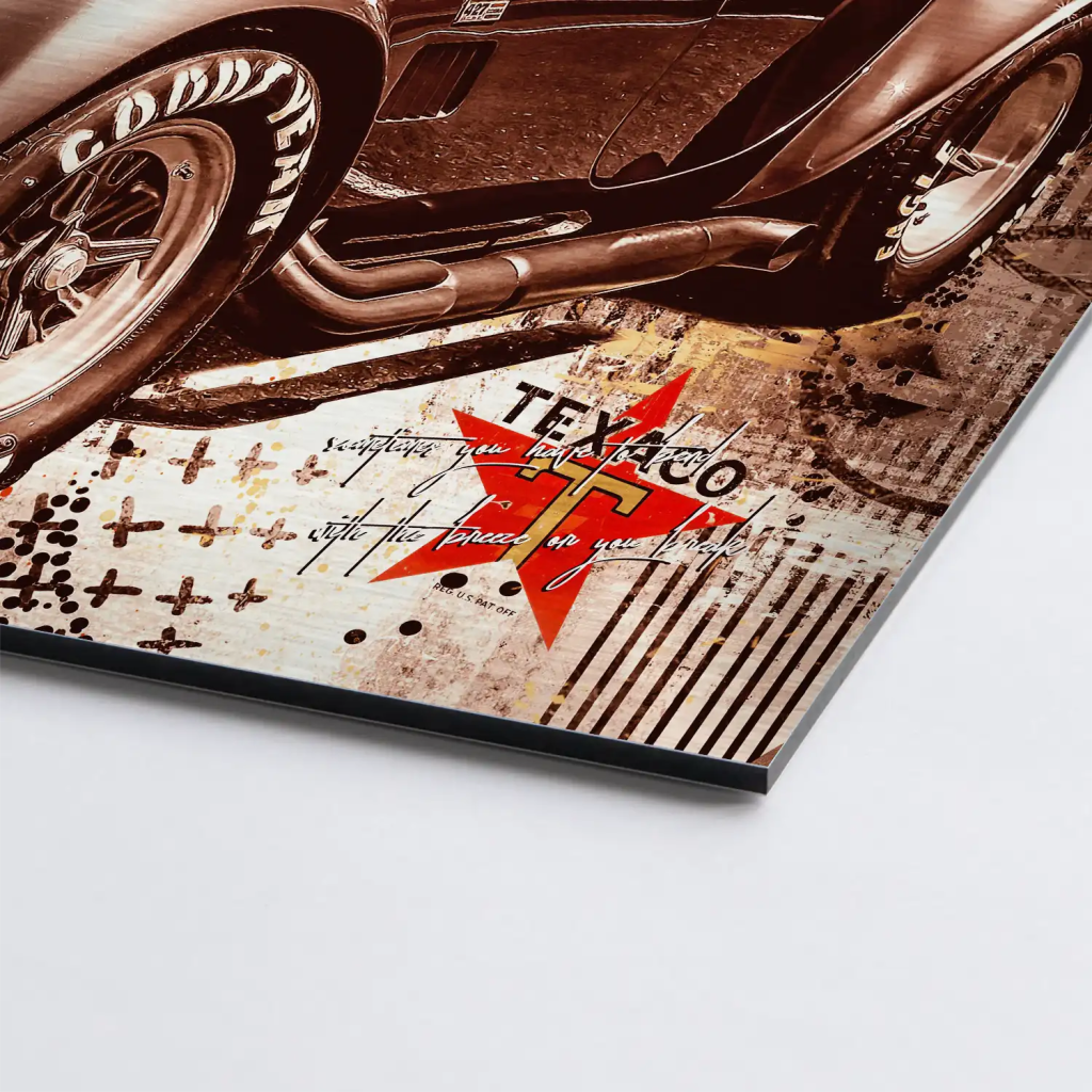 Steve AC Cobra Retro Pop Art Alu Gebürstet INGALERIE