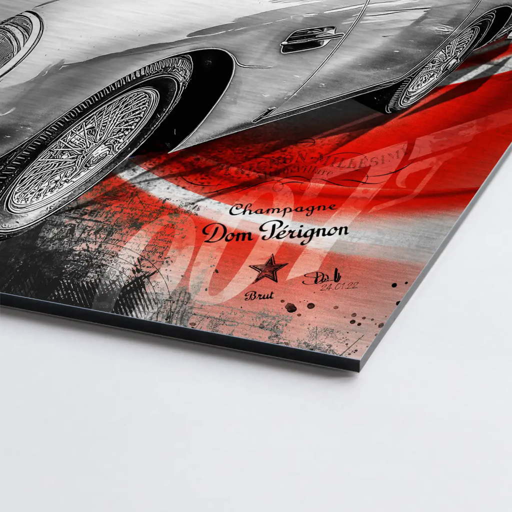 James Bond Martini Art Alu Gebürstet Bild INGALERIE