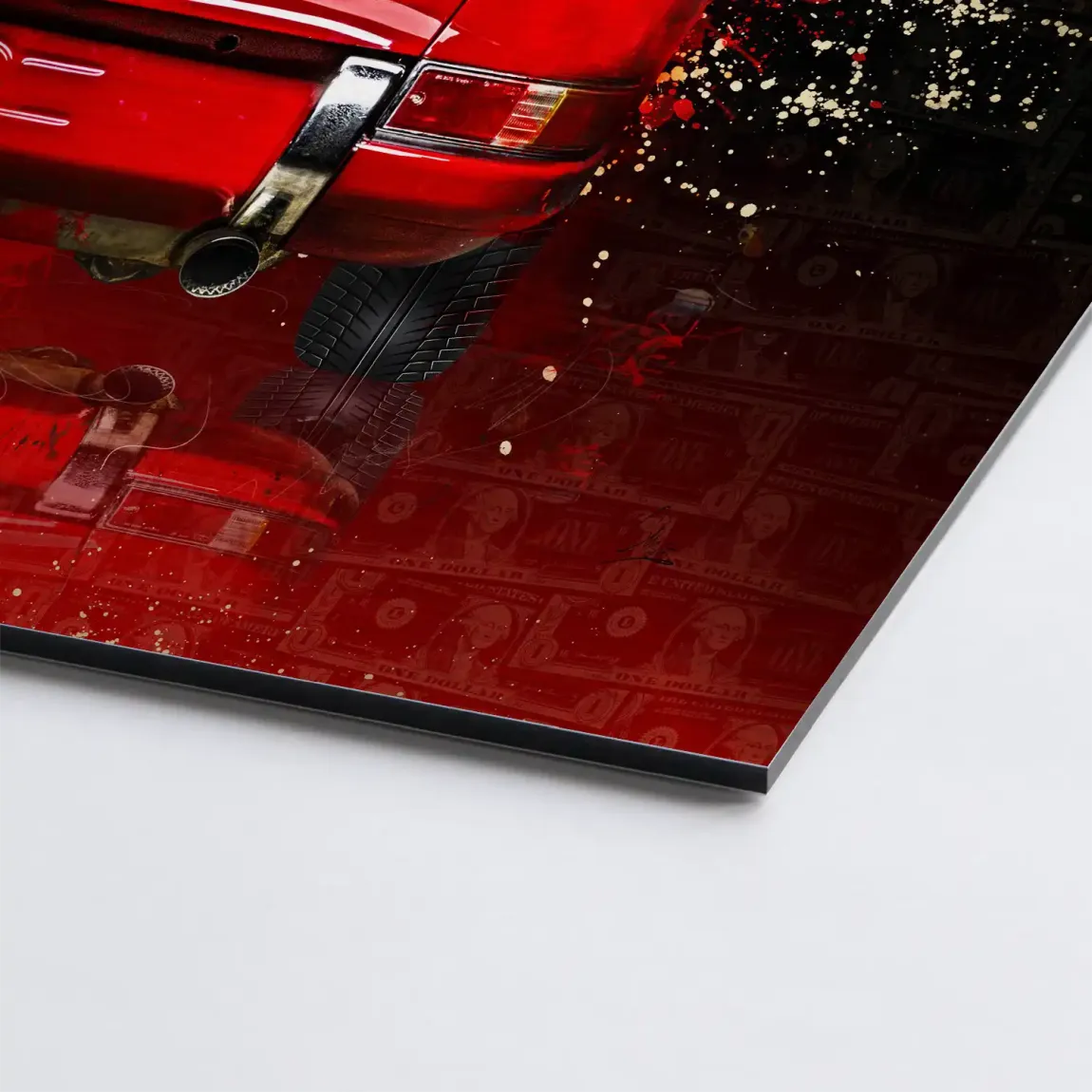 Red Elegance Porsche 911 Alu Gebürstet Bild - INGALERIE | Dein Onlineshop für moderne Wandbilder