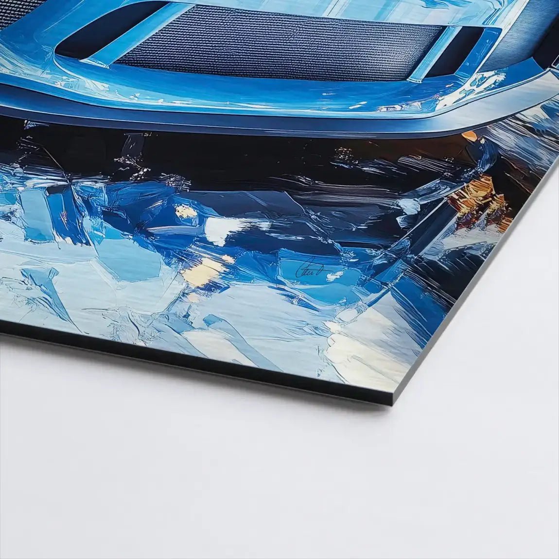 Porsche 911 Abstrakt Blue Alu Gebürstet INGALERIE