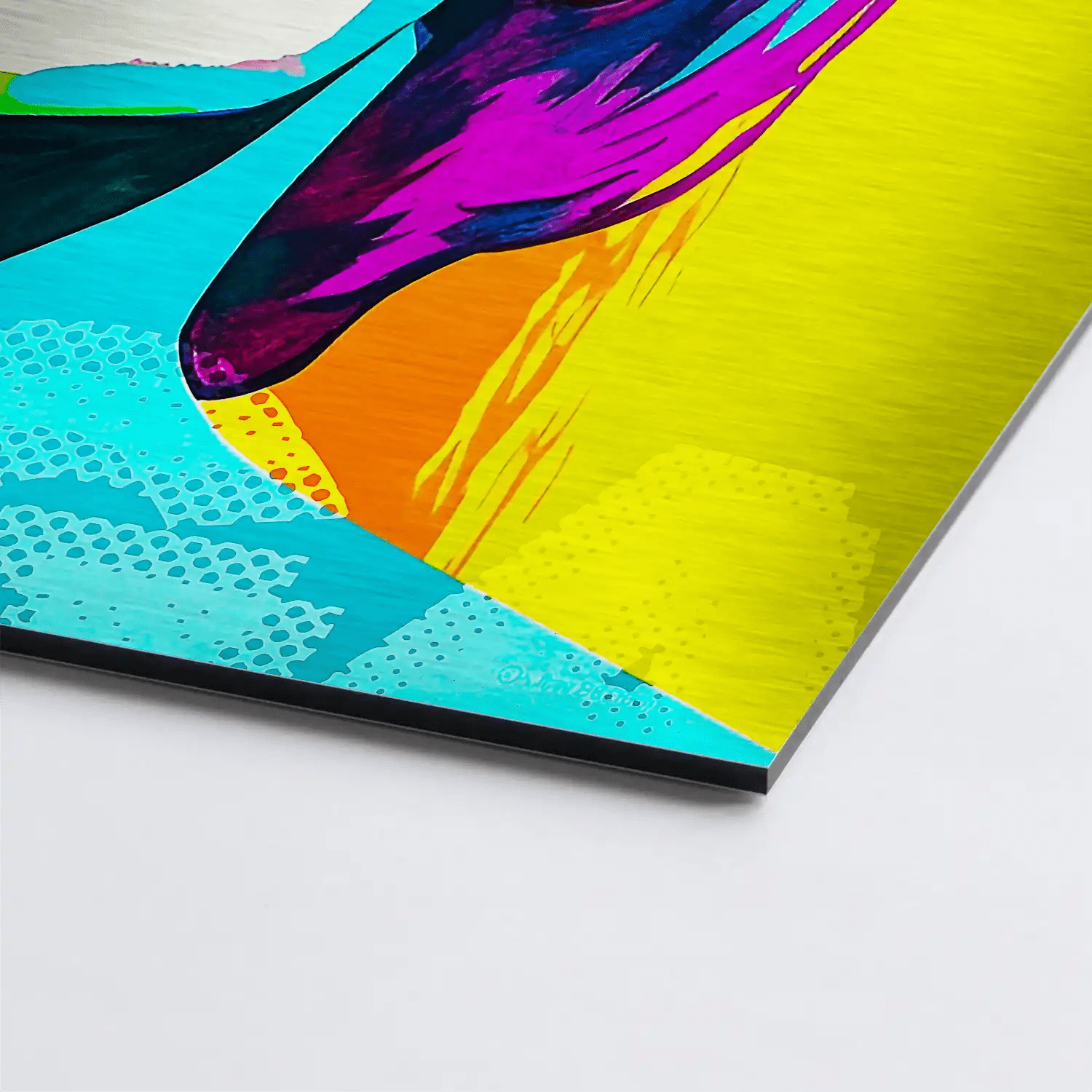 Lady G. Pop Art Alu Gebürstet - Alu Dibond Bild Gebürstet