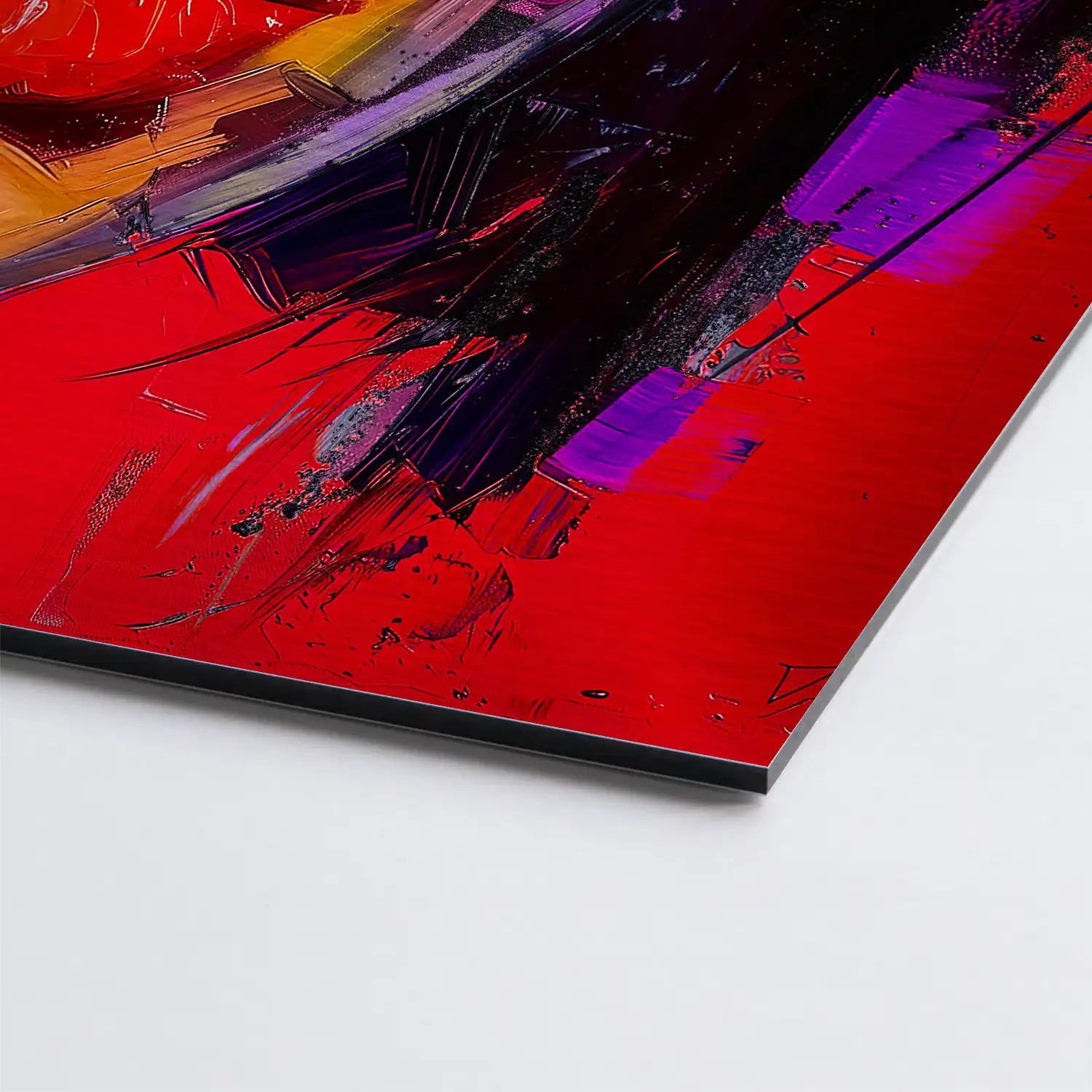 Abstrakt Red Beauty Alu Gebürstet - Alu Dibond Bild Gebürstet