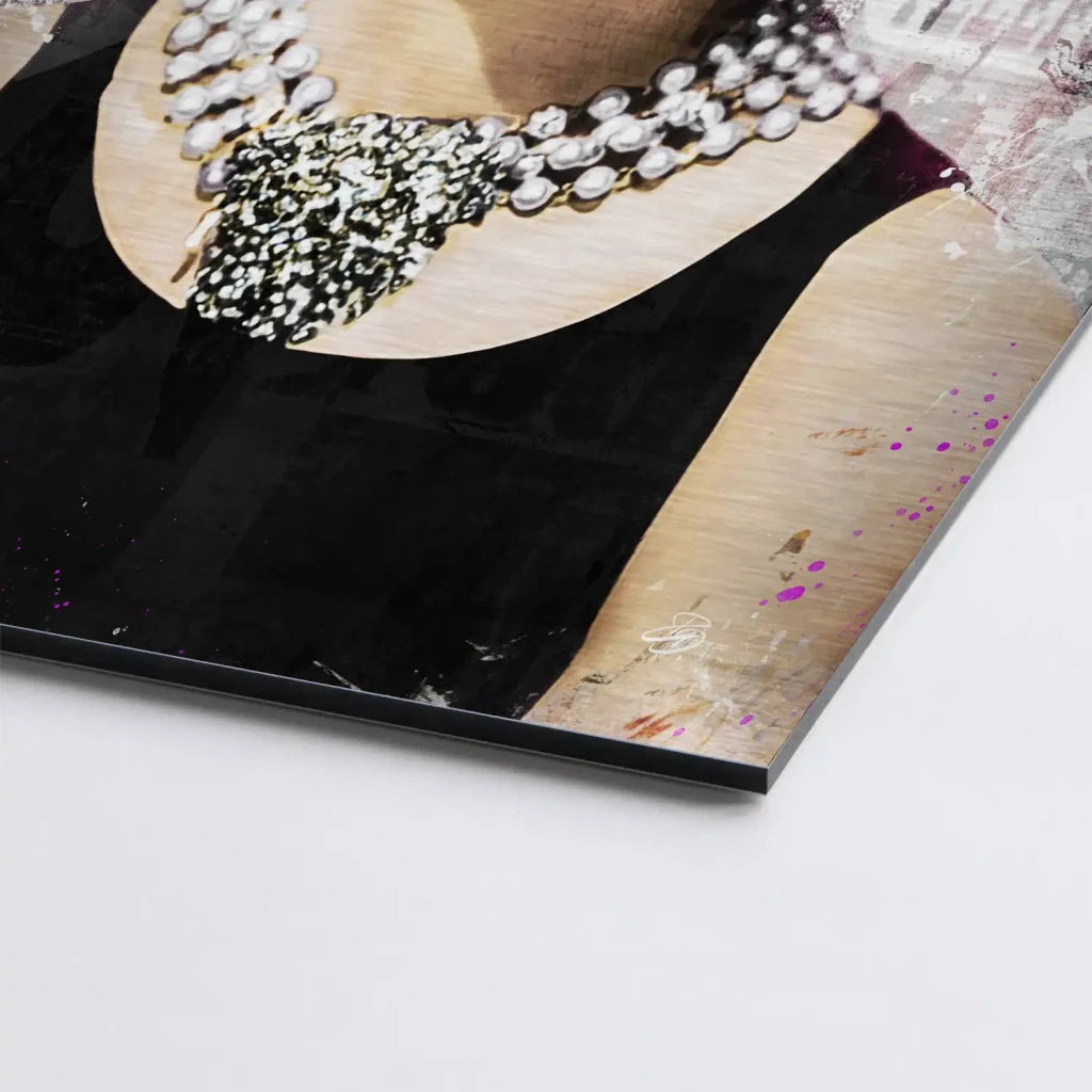 Audrey Hepburn Awesome Pop Art AluDibond Gebürstet INGALERIE