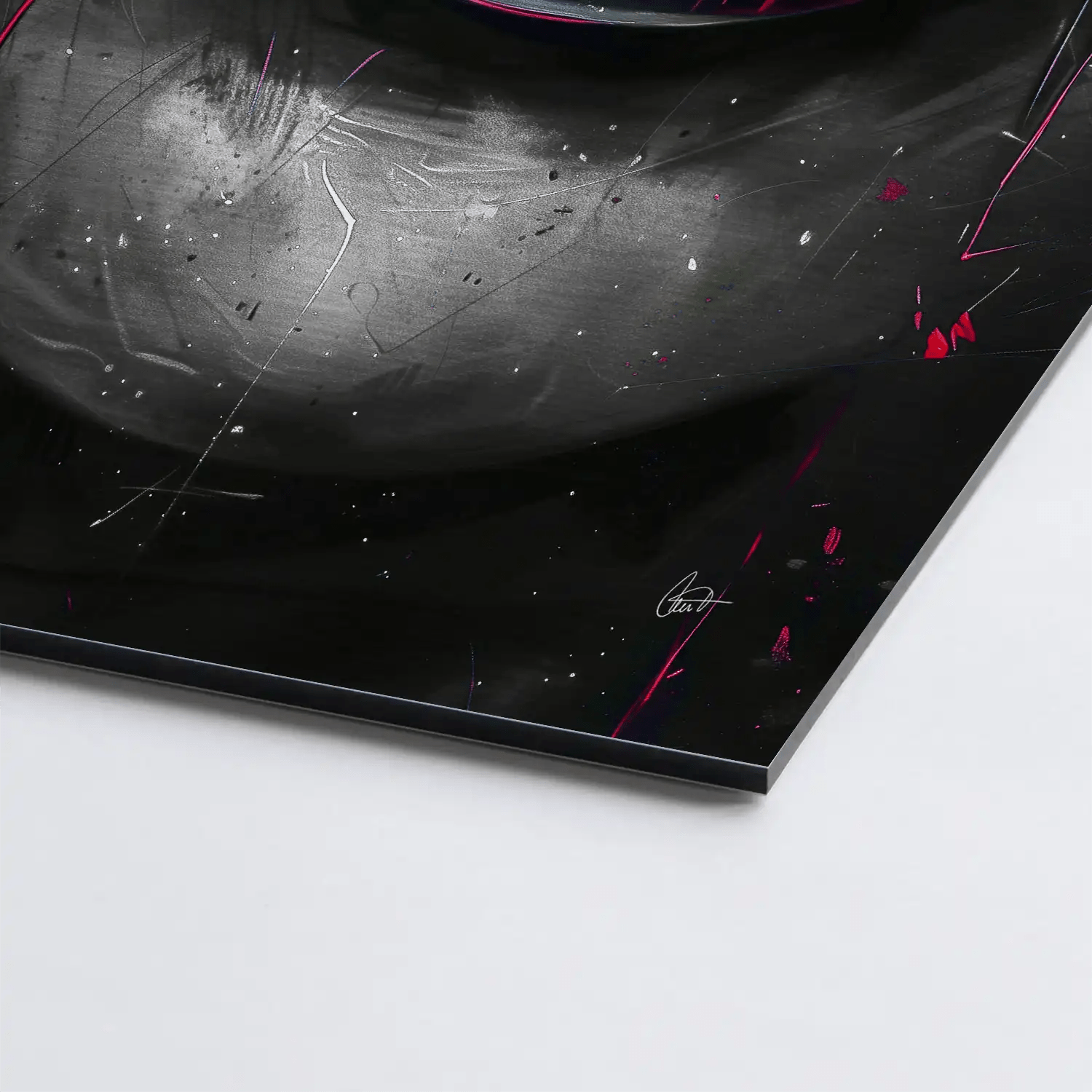 Abstrakt Red Lips AluDibond Gebürstet - AluDibond Bild Gebürstet