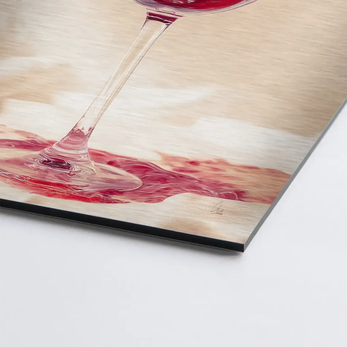 Ruby Splash Alu Dibond Bild gebürstet