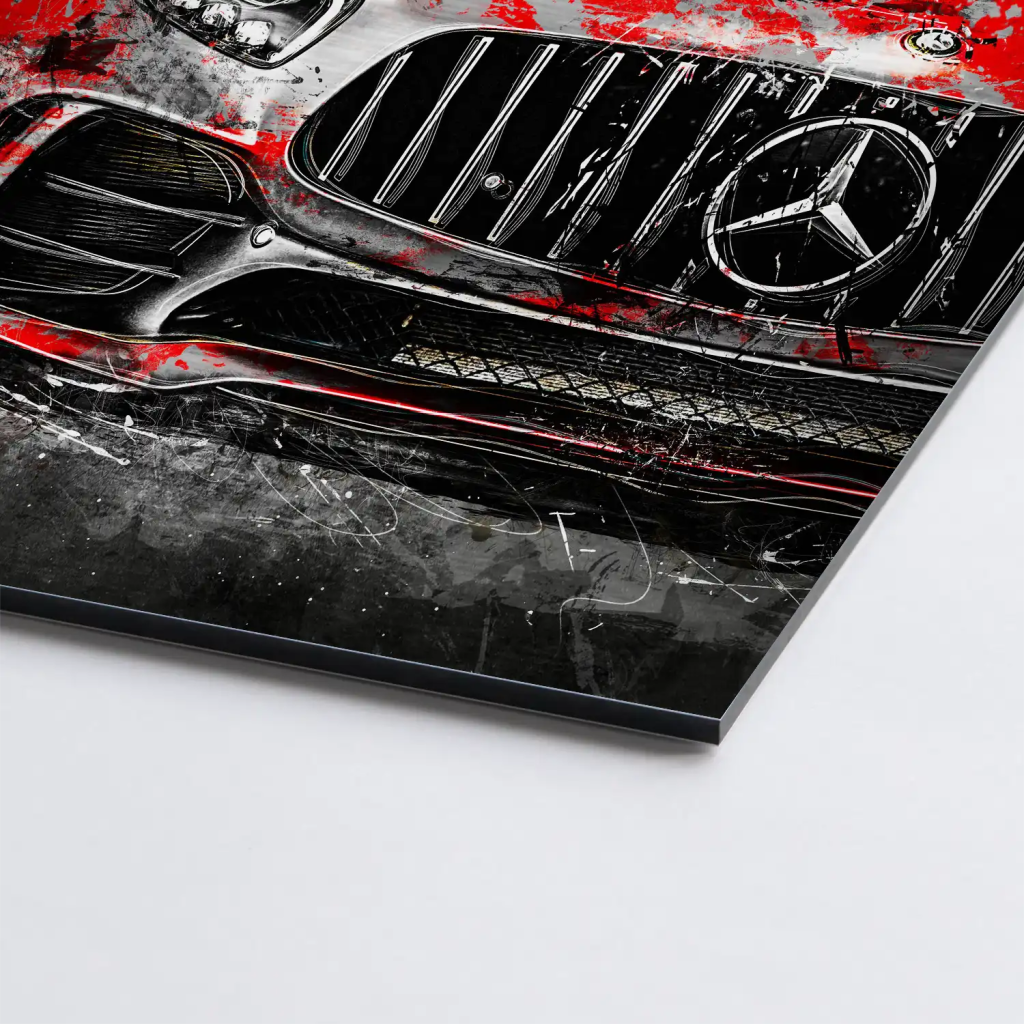Mercedes AMG GT Abstrakt Modern AluDibond Gebürstet INGALERIE