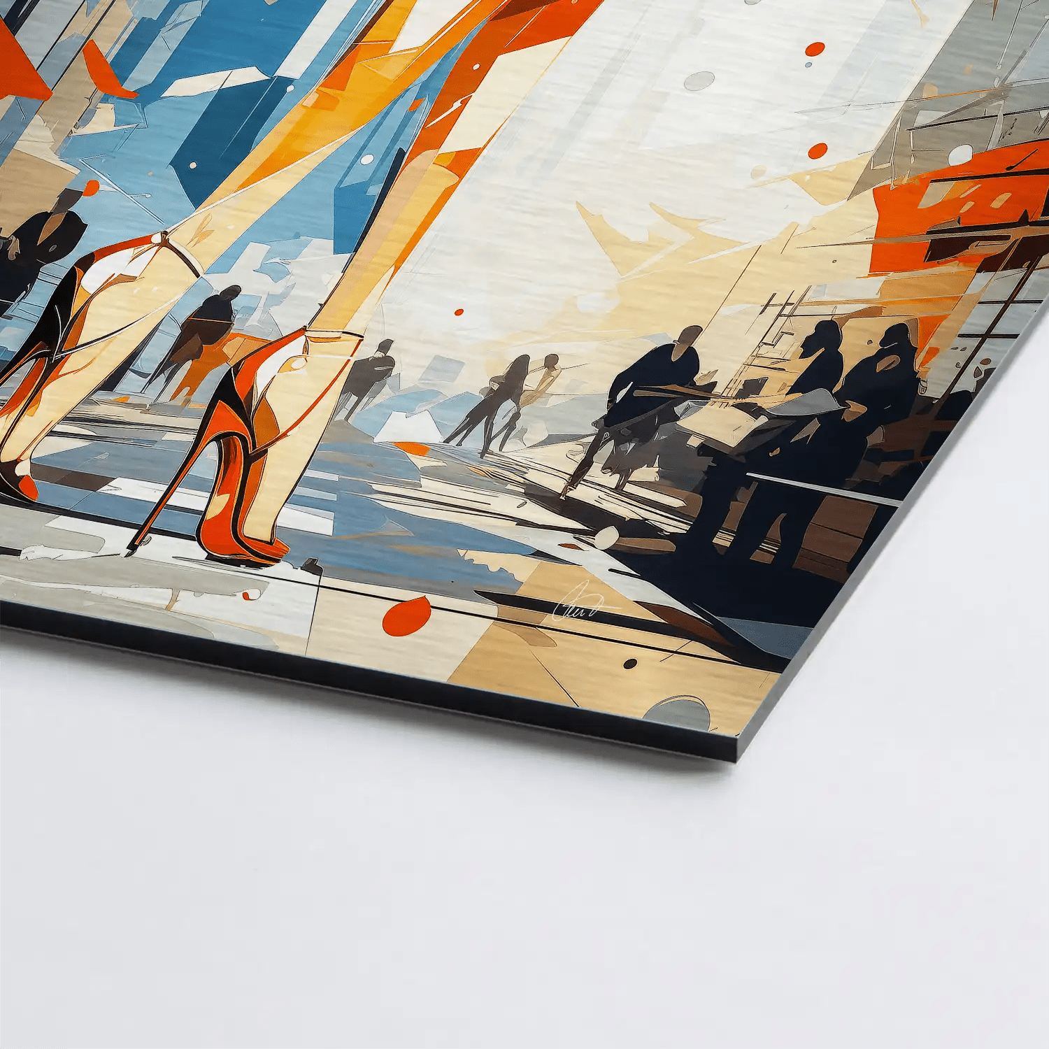 City Walk New York Pop Art AluDibond Gebürstet - AluDibond Bild Gebürstet