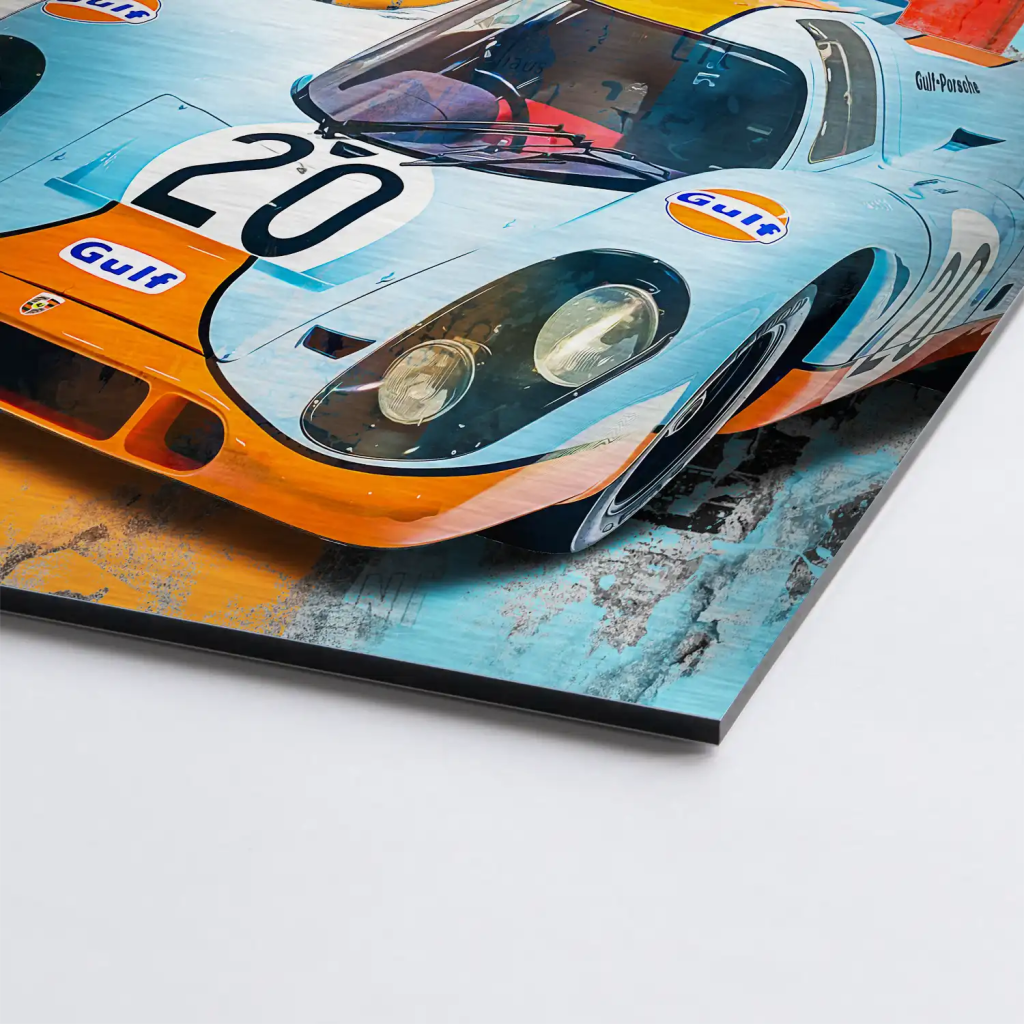 Steve Racing Is Life Alu Gebürstet Bild INGALERIE
