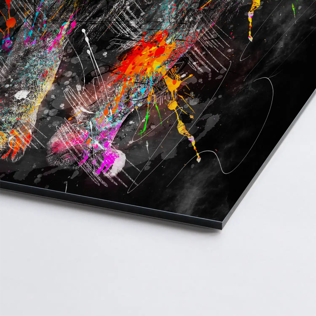 Lion Color Splash AluDibond Gebürstet - INGALERIE