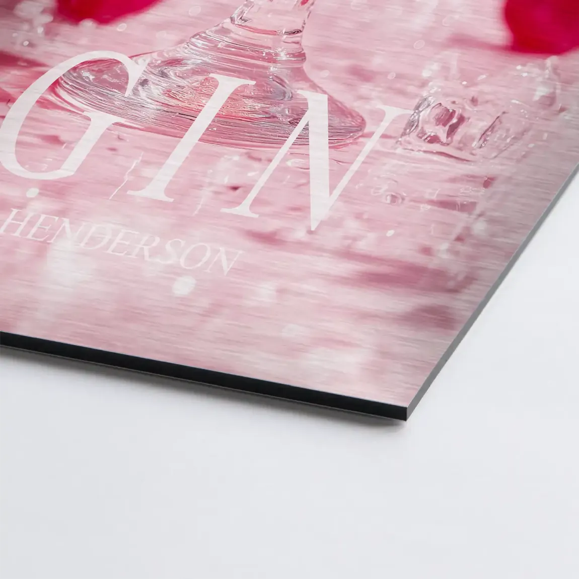 Gin Rosé Alu Dibond Bild gebürstet