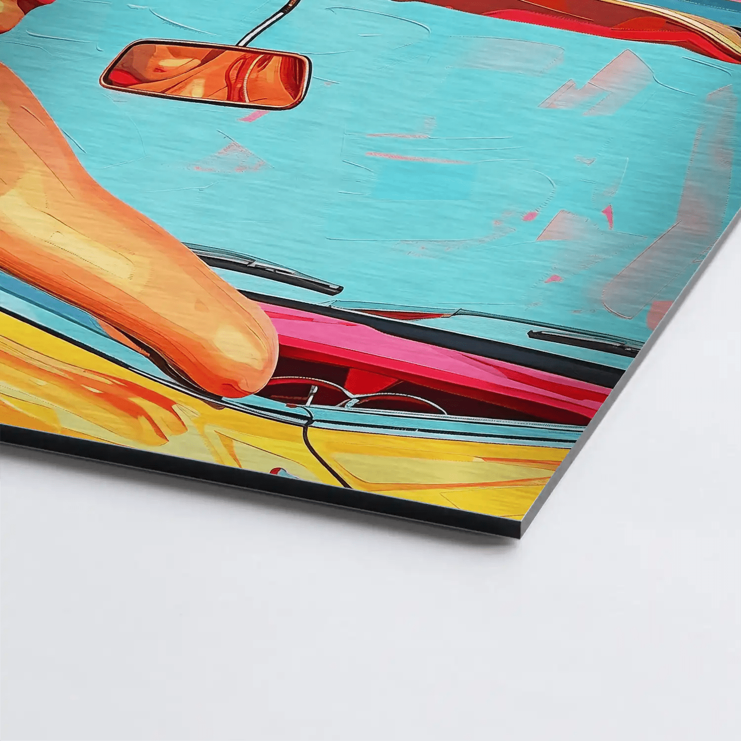 Roadtrip USA Pop Art AluDibond Gebürstet - AluDibond Bild Gebürstet