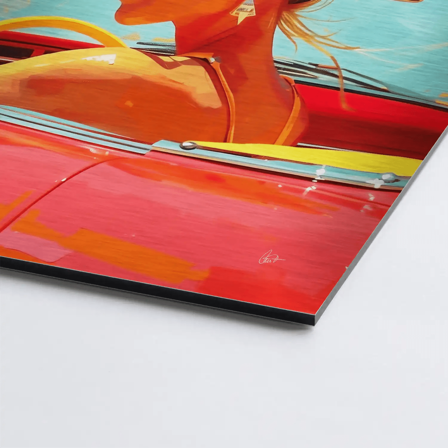 Roadtrip Pop Art AluDibond Gebürstet - AluDibond Bild Gebürstet