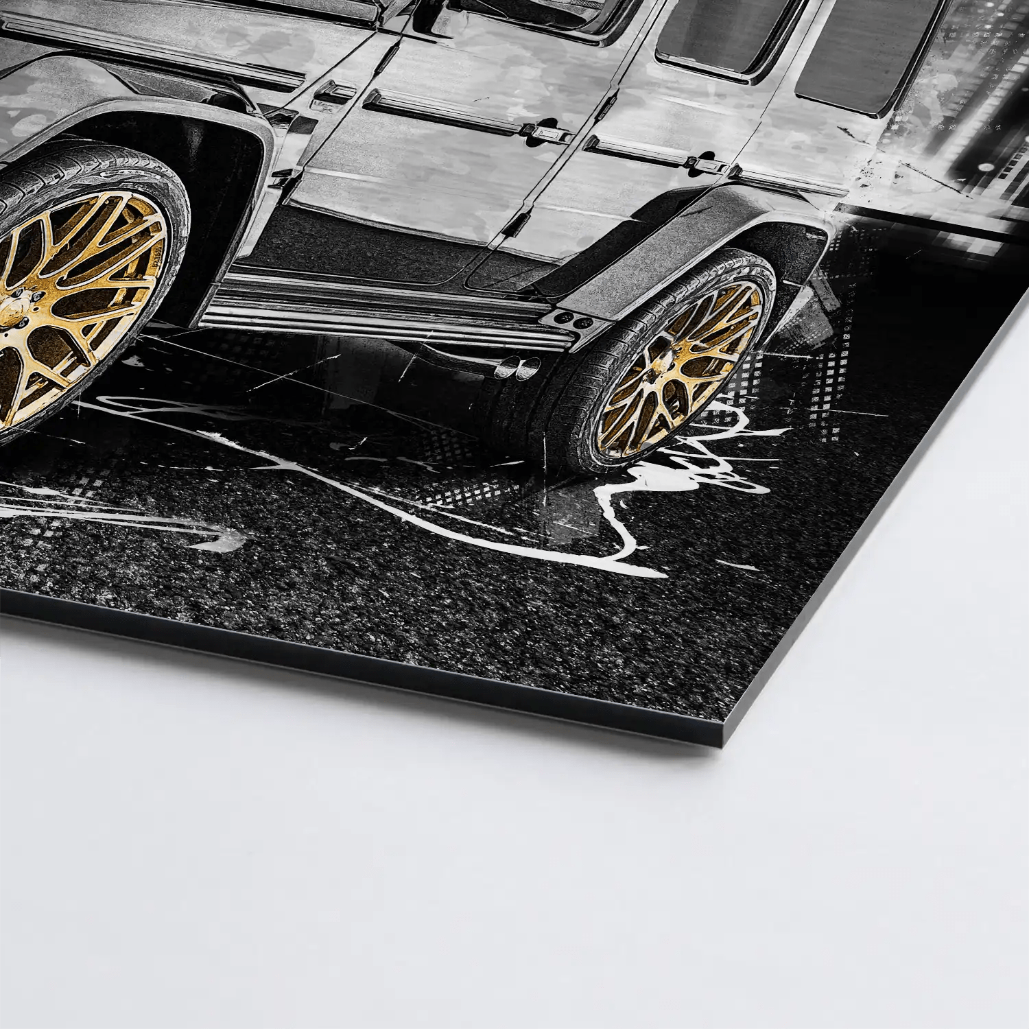 Mercedes G63 Abstrakt Style AluDibond Gebürstet