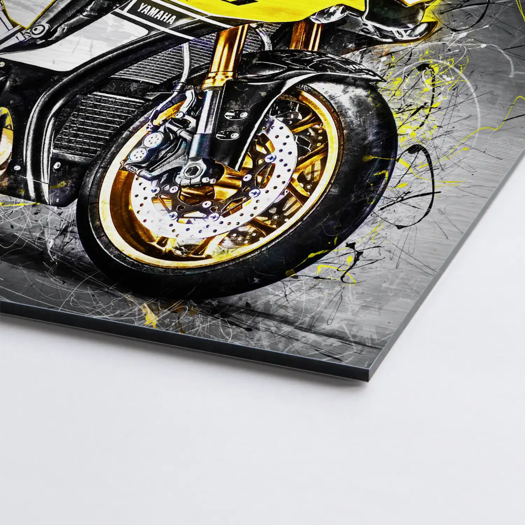 Yamaha R1 Abstrakt AluDibond Gebürstet - INGALERIE