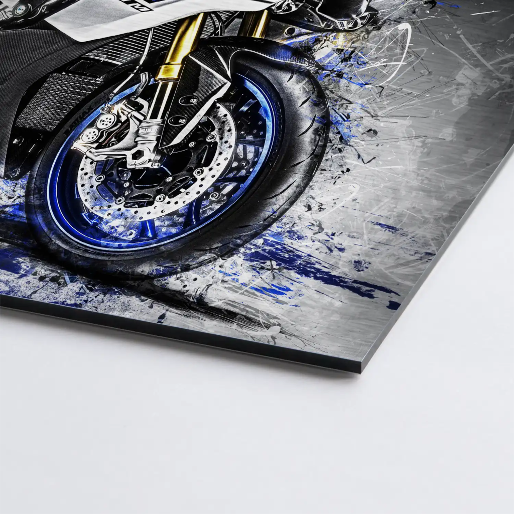 Yamaha R1M Abstrakt AluDibond Gebürstet - INGALERIE