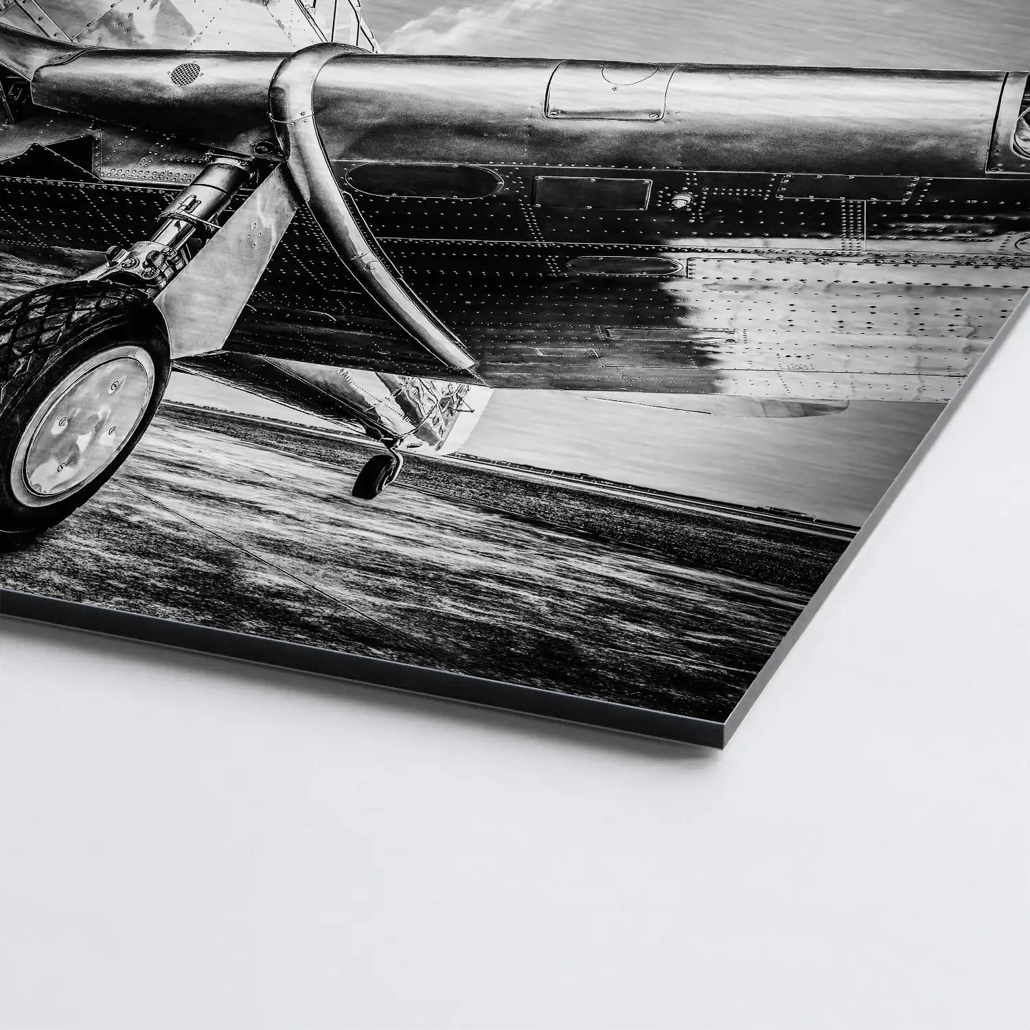Vintage Proppeller Flugzeug AluDibond Gebürstet - AluDibond Bild Gebürstet