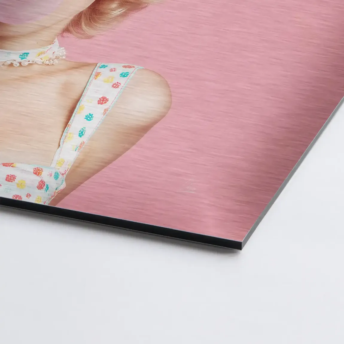 Marilyn Monroe Pink Bubble AluDibond Gebürstet