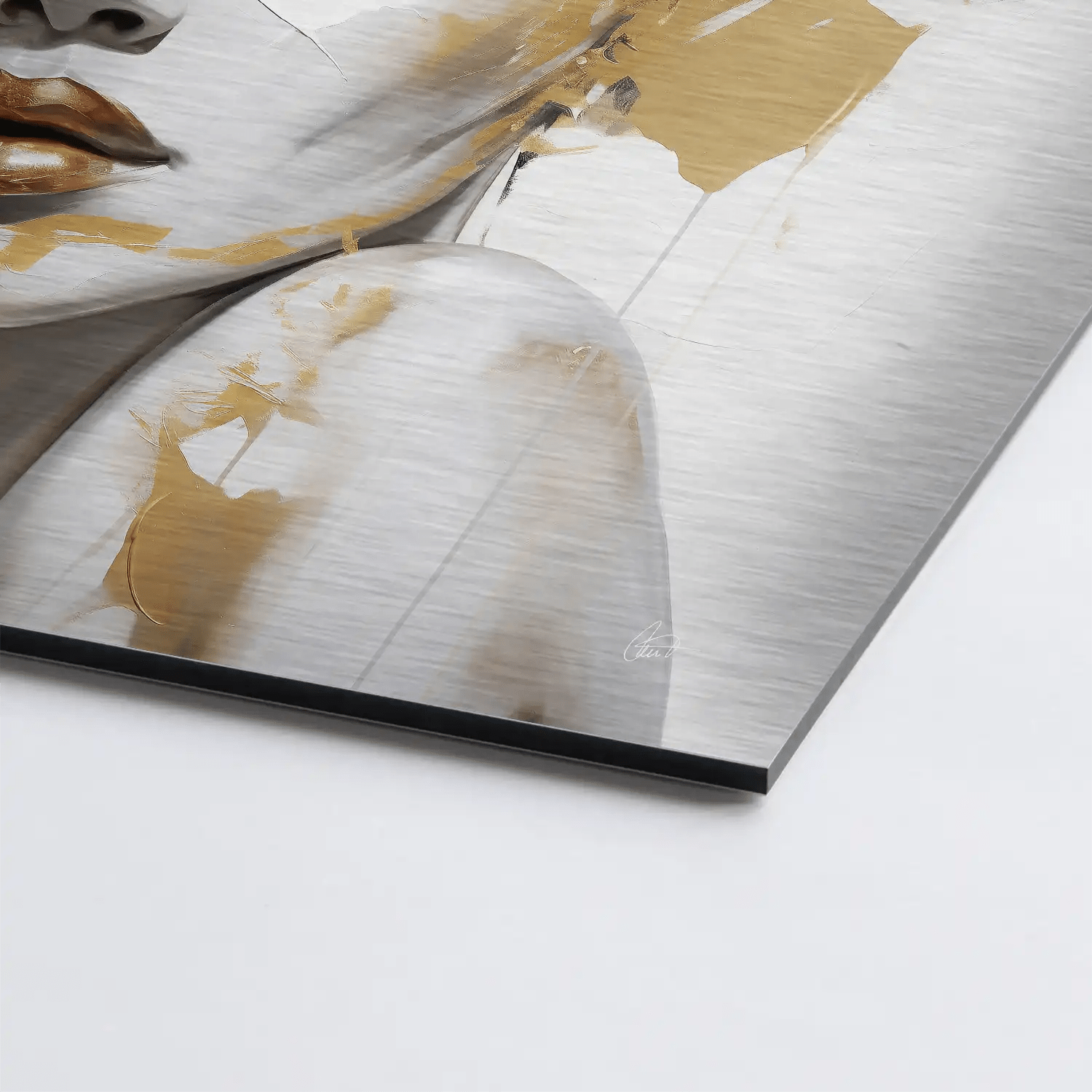 Golden Girl Nr.2 AluDibond Gebürstet - AluDibond Bild Gebürstet