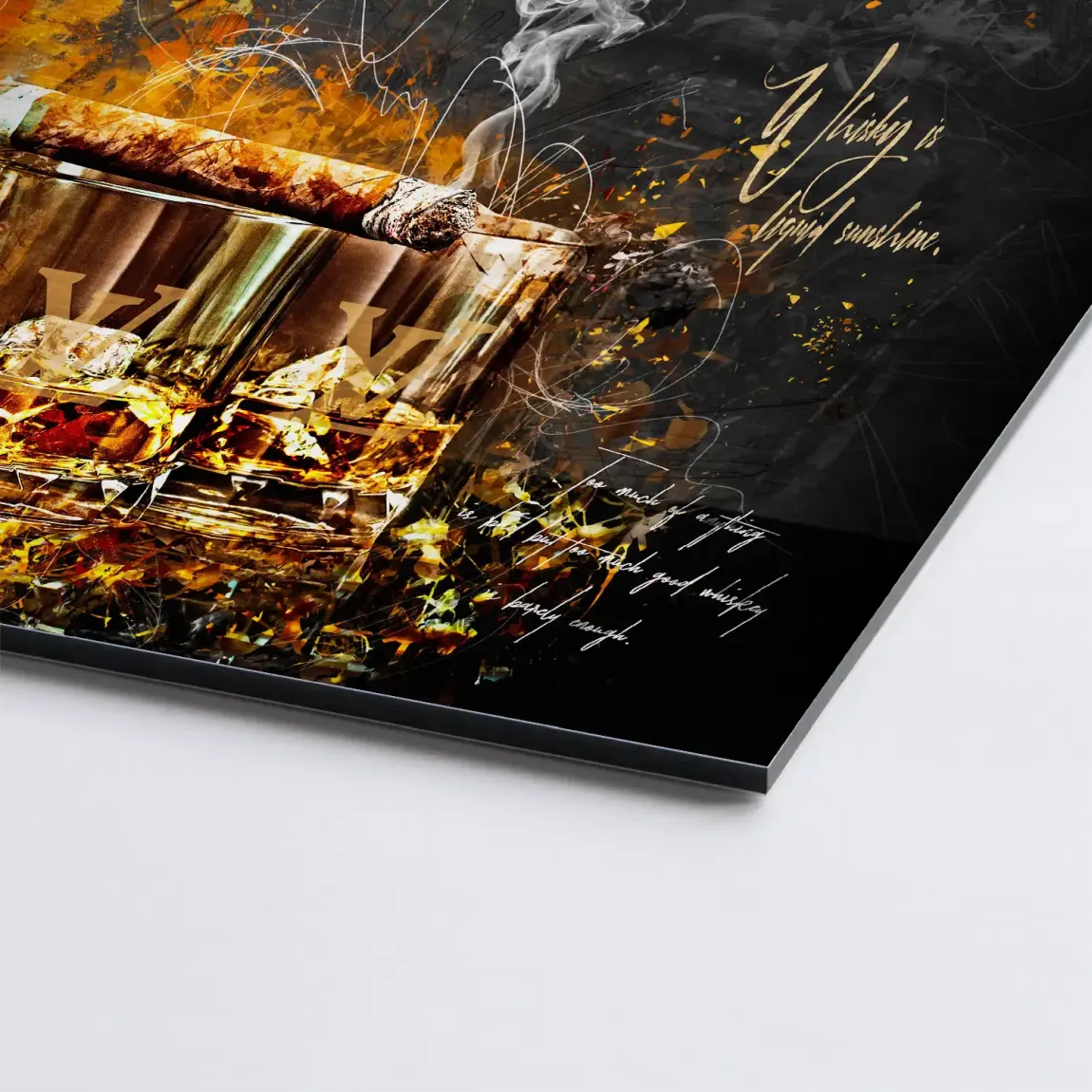 Whisky Lifestyle Art Alu Dibond Gebürstet INGALERIE