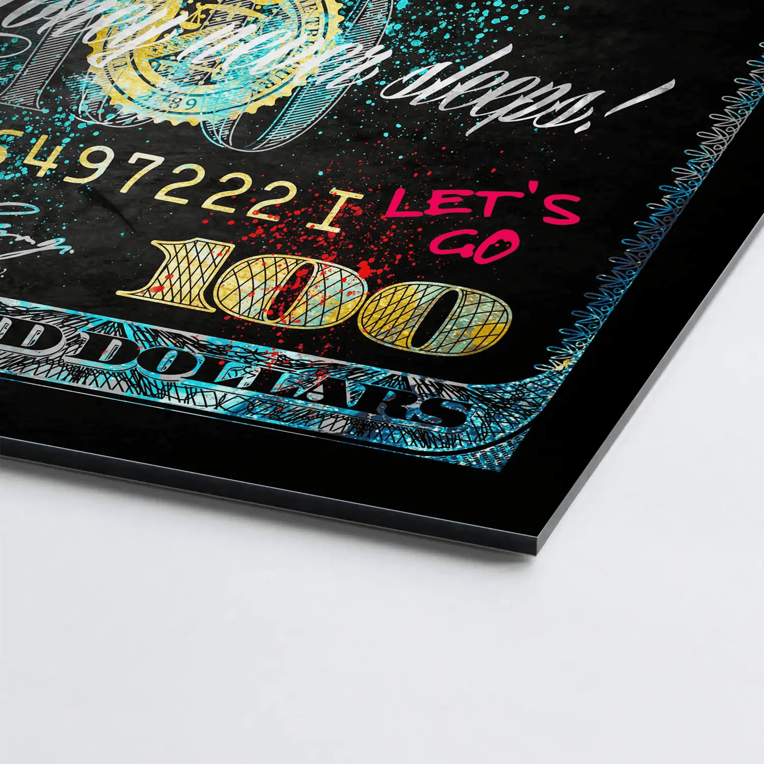 Dagobert Money Never Sleeps Dollar Alu Gebürstet INGALERIE