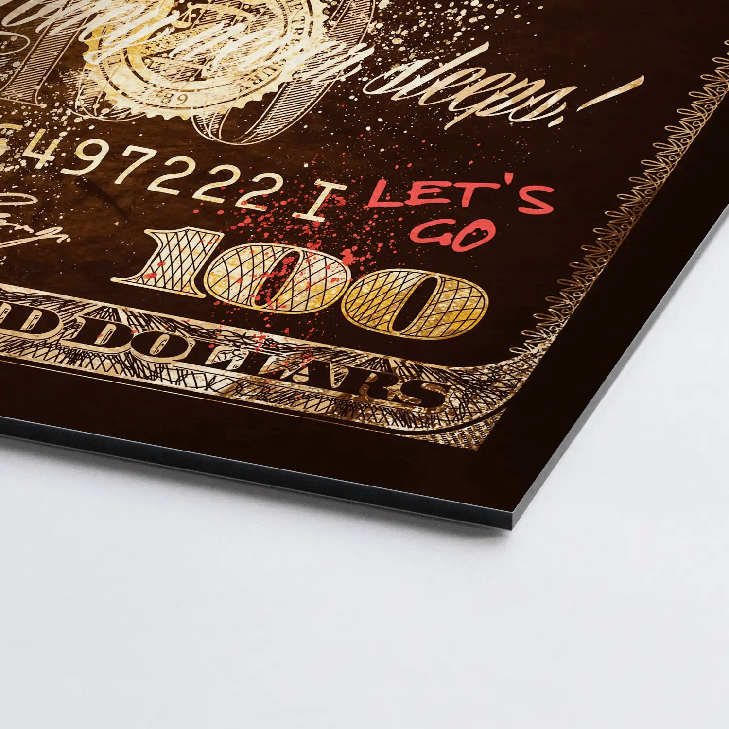 Dagobert Retro Dollar Alu Gebürstet Bild INGALERIE