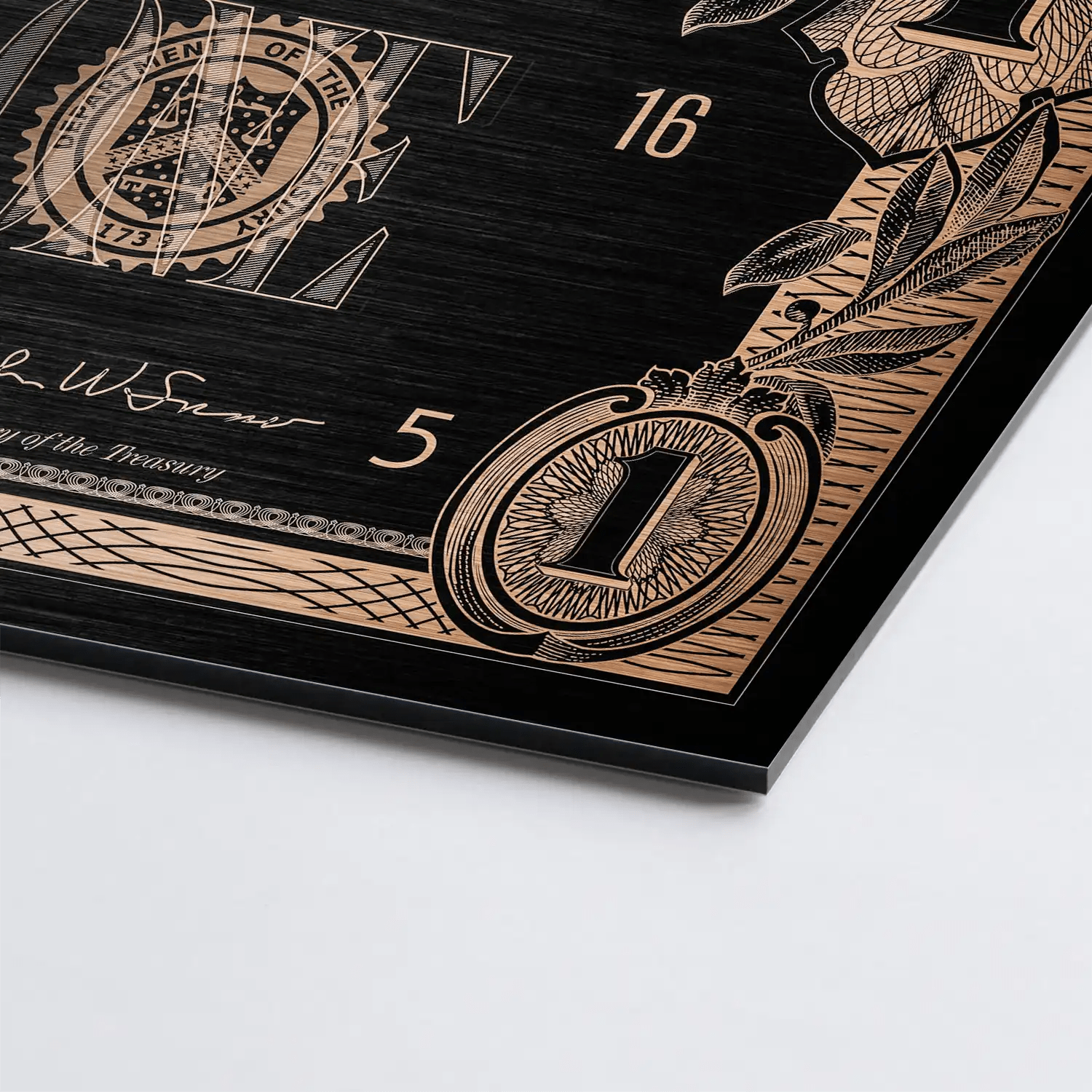 One Dollar Bronze Style AluDibond Gebürstet INGALERIE