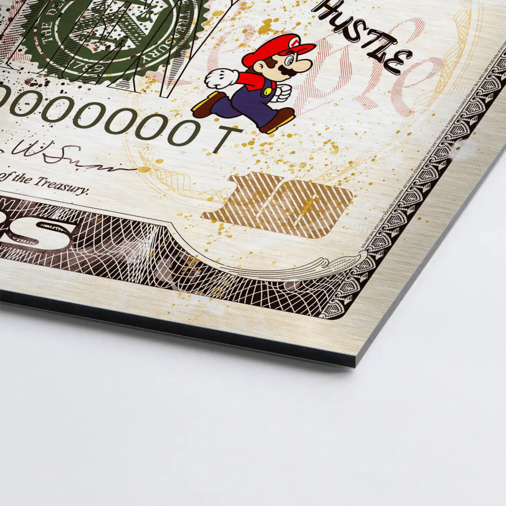 Tweety und Sylverster Dollar AluDibond Gebürstet - INGALERIE