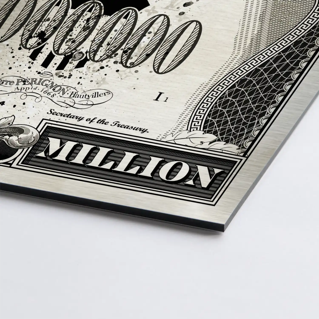 Bunny Dollar Hurry Up AluDibond Gebürstet INGALERIE