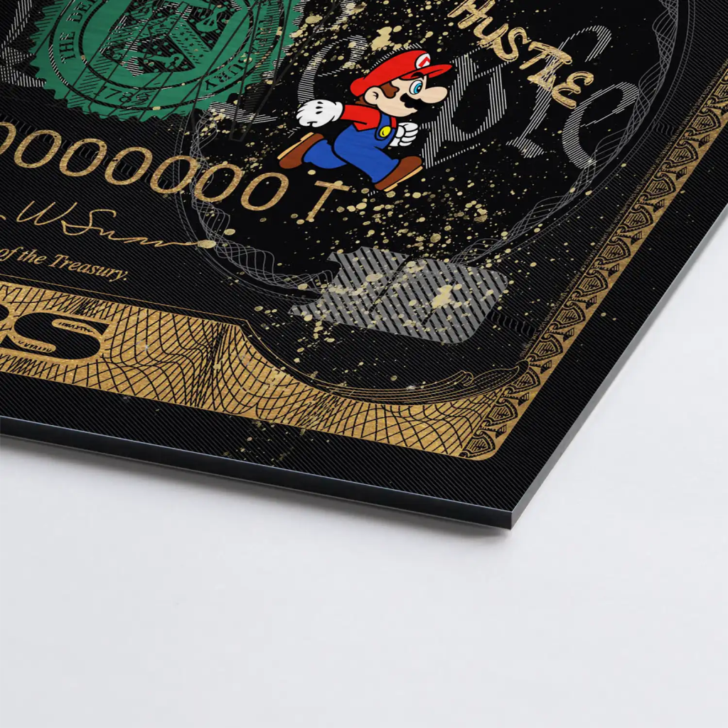 Tweety und Sylverster Black Dollar AluDibond Gebürstet INGALERIE