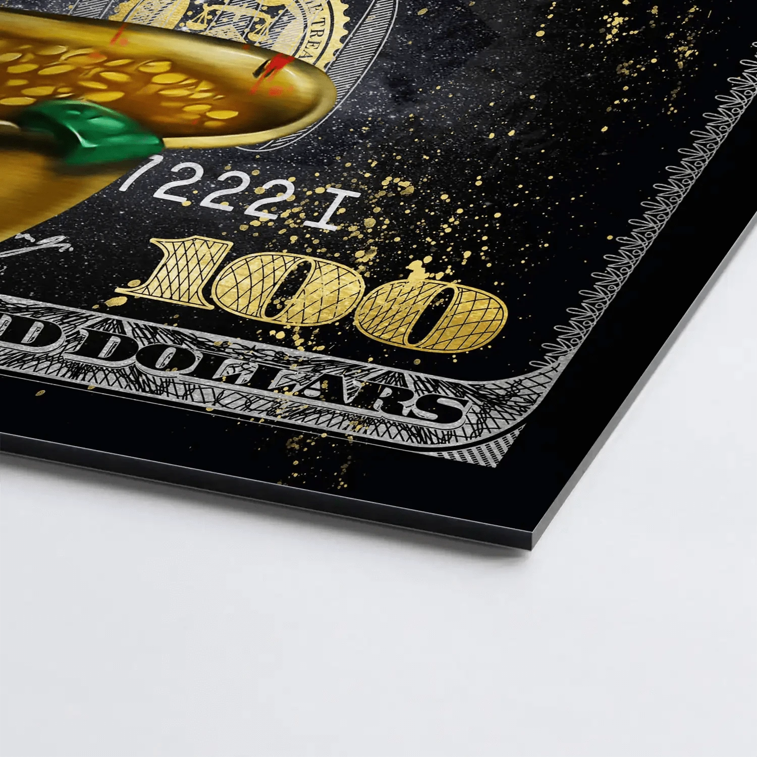 Dagobert 100 Dollar Gucci Style AluDibond Gebürstet INGALERIE