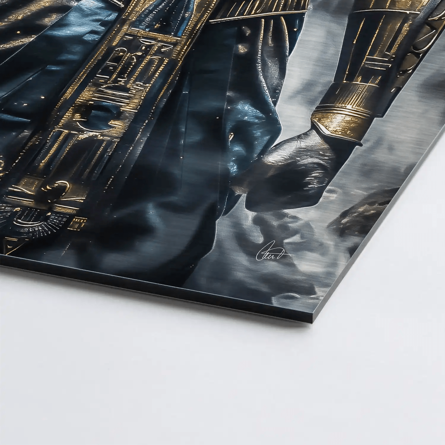 Anubis Black Alu Gebürstet - Alu Dibond Bild Gebürstet