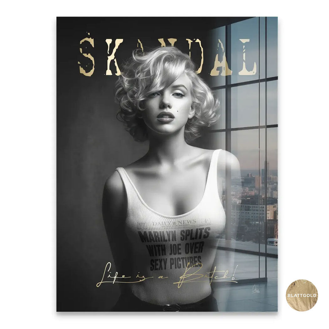 Marilyn Skandalous Glamour Blattgold Bild