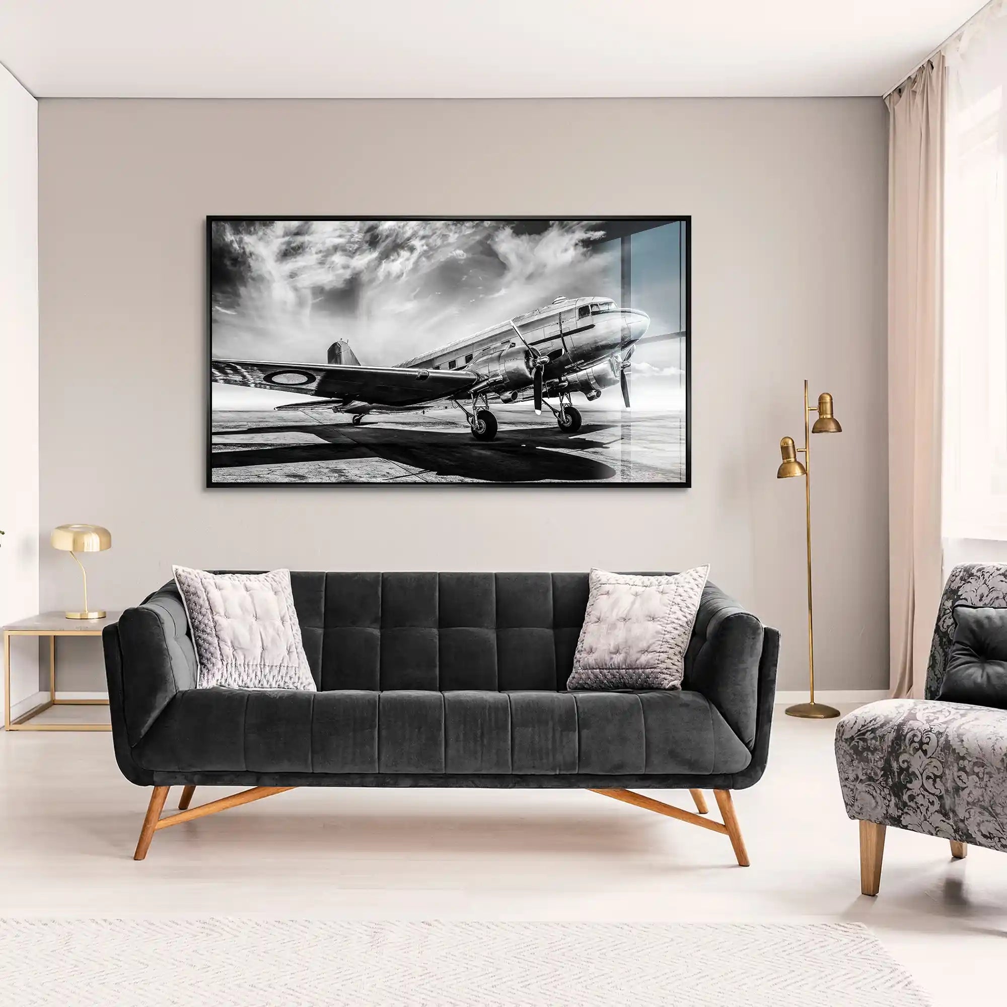 DC3 Vintage Flugzeug Acrylglas Bild INGALERIE
