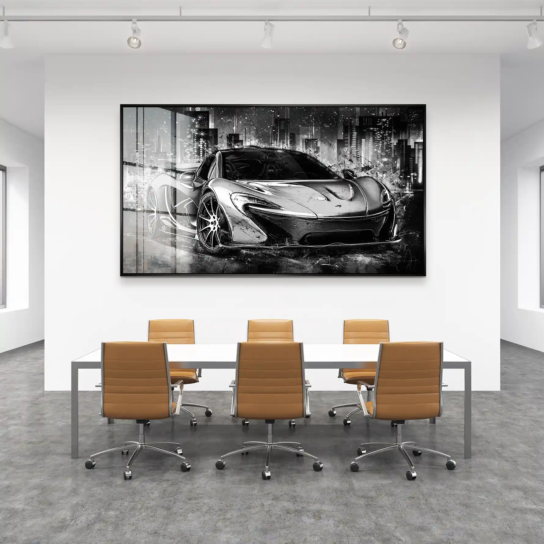 McLaren Abstrakt Black Acrylglas Bild INGALERIE