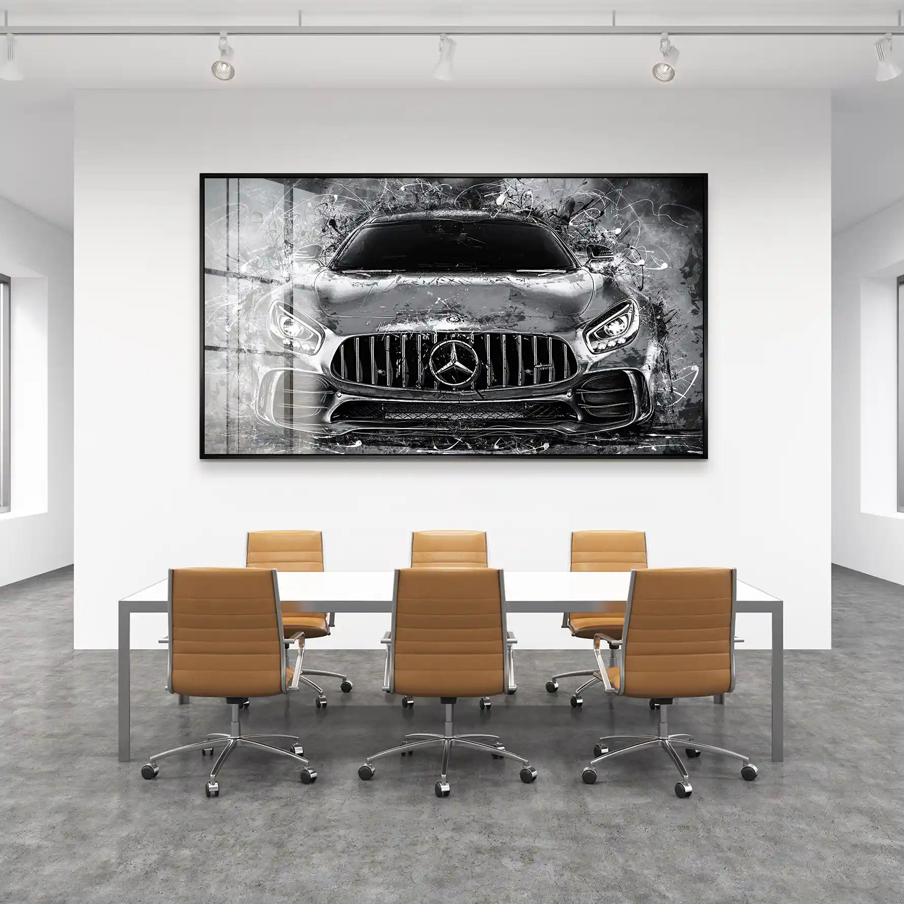 Mercedes AMG GT Silver Style Acrylglas Bild INGALERIE