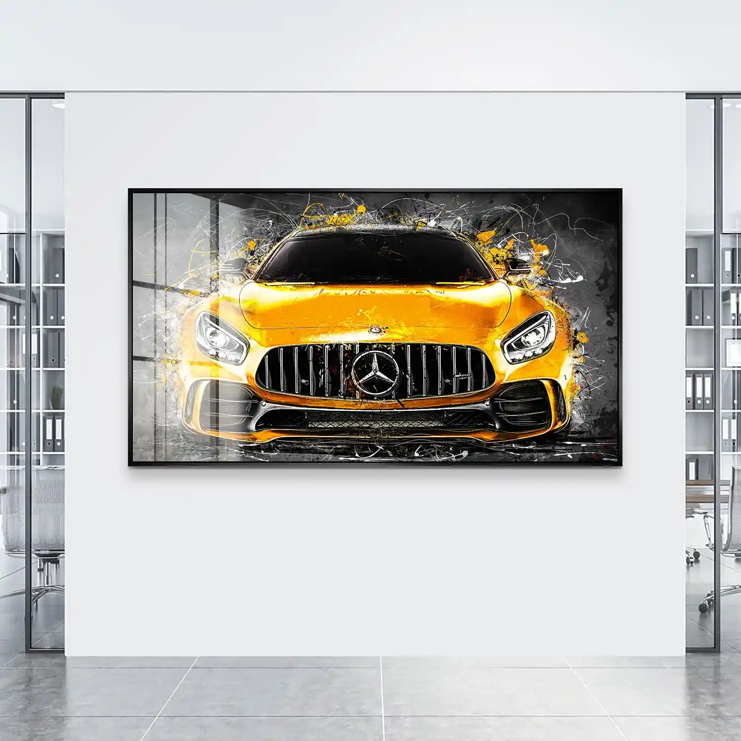 Mercedes AMG GT Yellow Style Acrylglas Bild INGALERIE