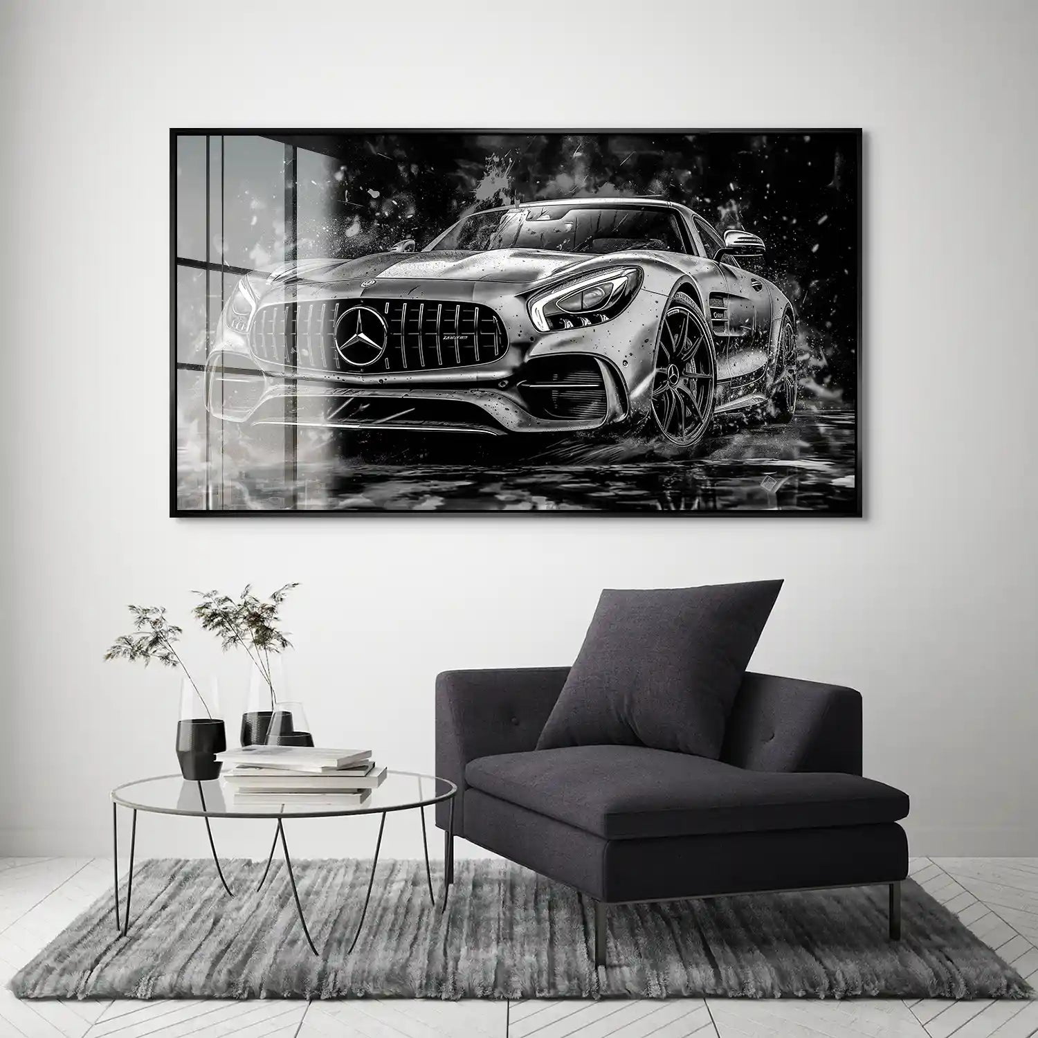 Mercedes AMG GT Dark Style Acrylglas Bild INGALERIE
