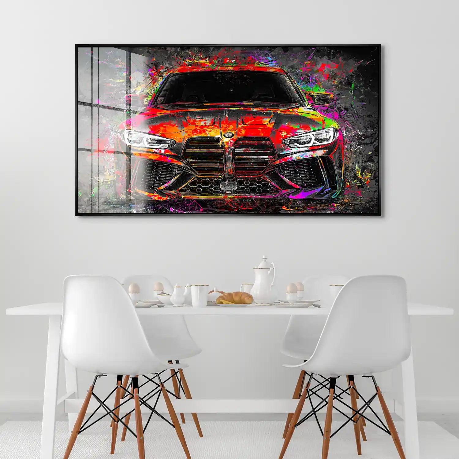 BMW M4 Pop Art Style Acrylglas Bild INGALERIE