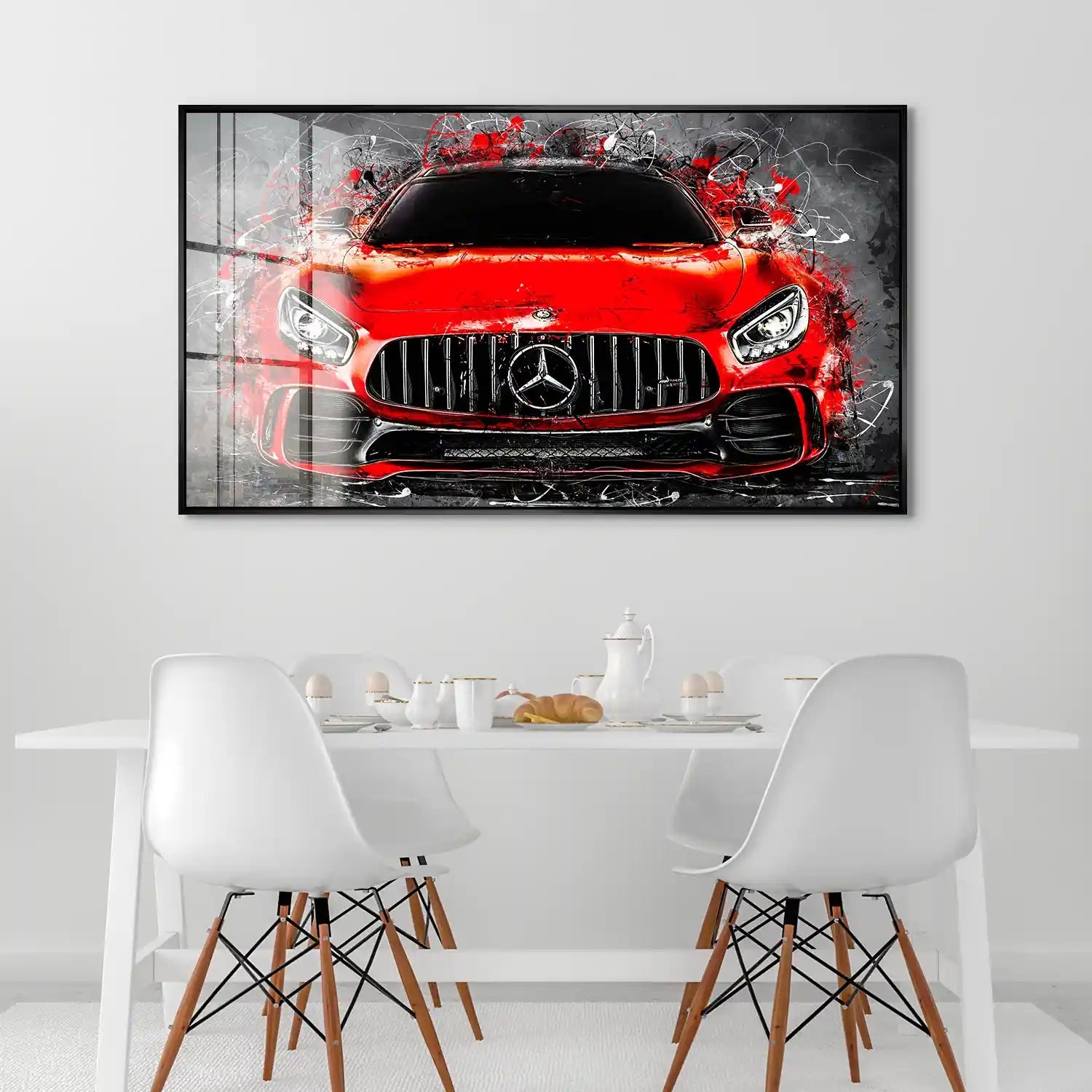 Mercedes AMG GT Abstrakt Rot Acrylglas Bild INGALERIE