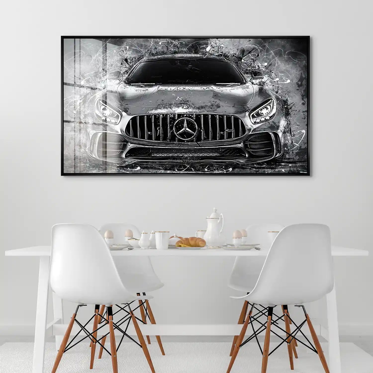 Mercedes AMG GT Silver Style Acrylglas Bild INGALERIE