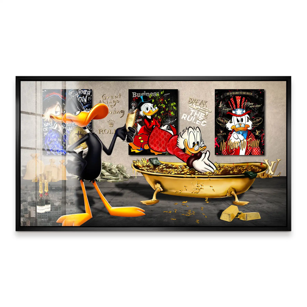 Duffy u. Dagobert Pop Art Acrylglas Bild INGALERIE