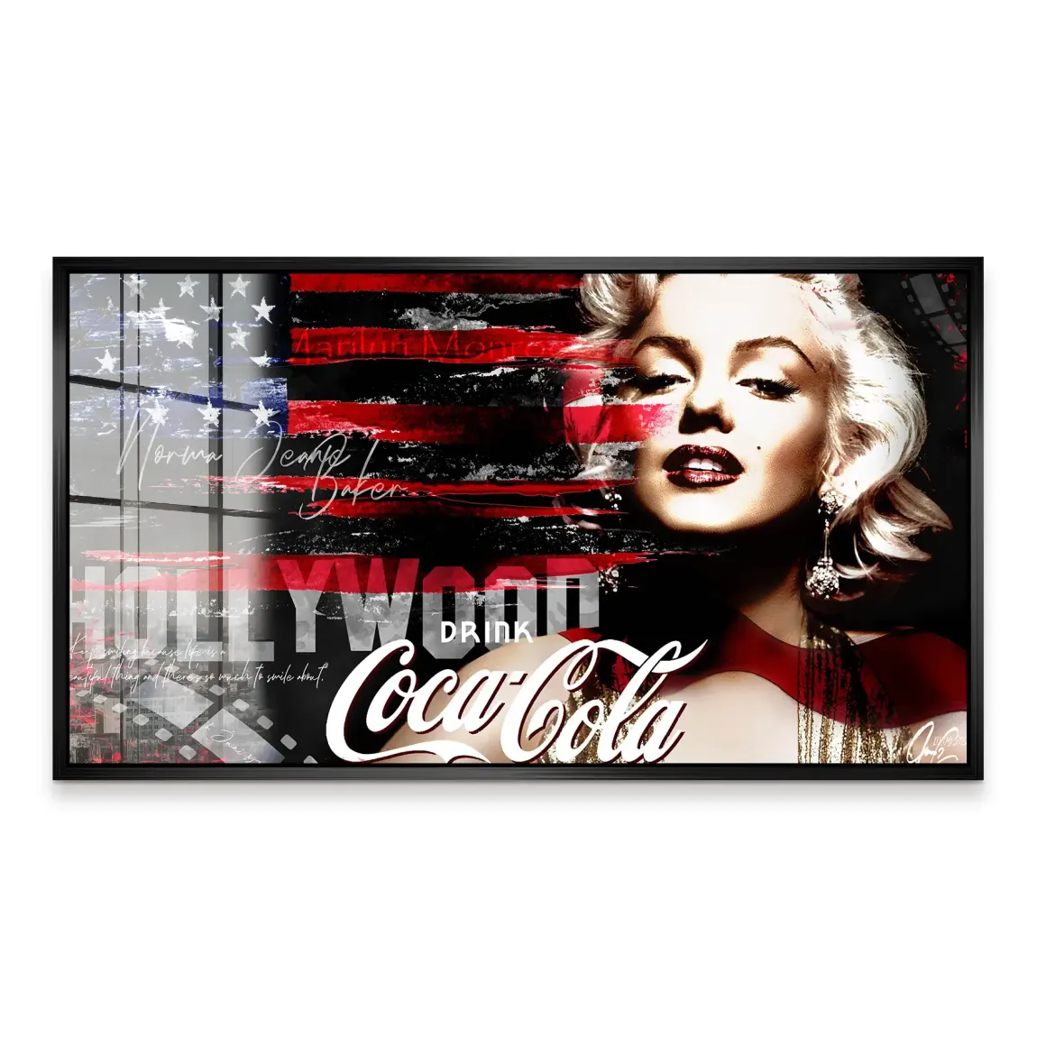 Marilyn Hollywood Glamour Acrylglas Bild