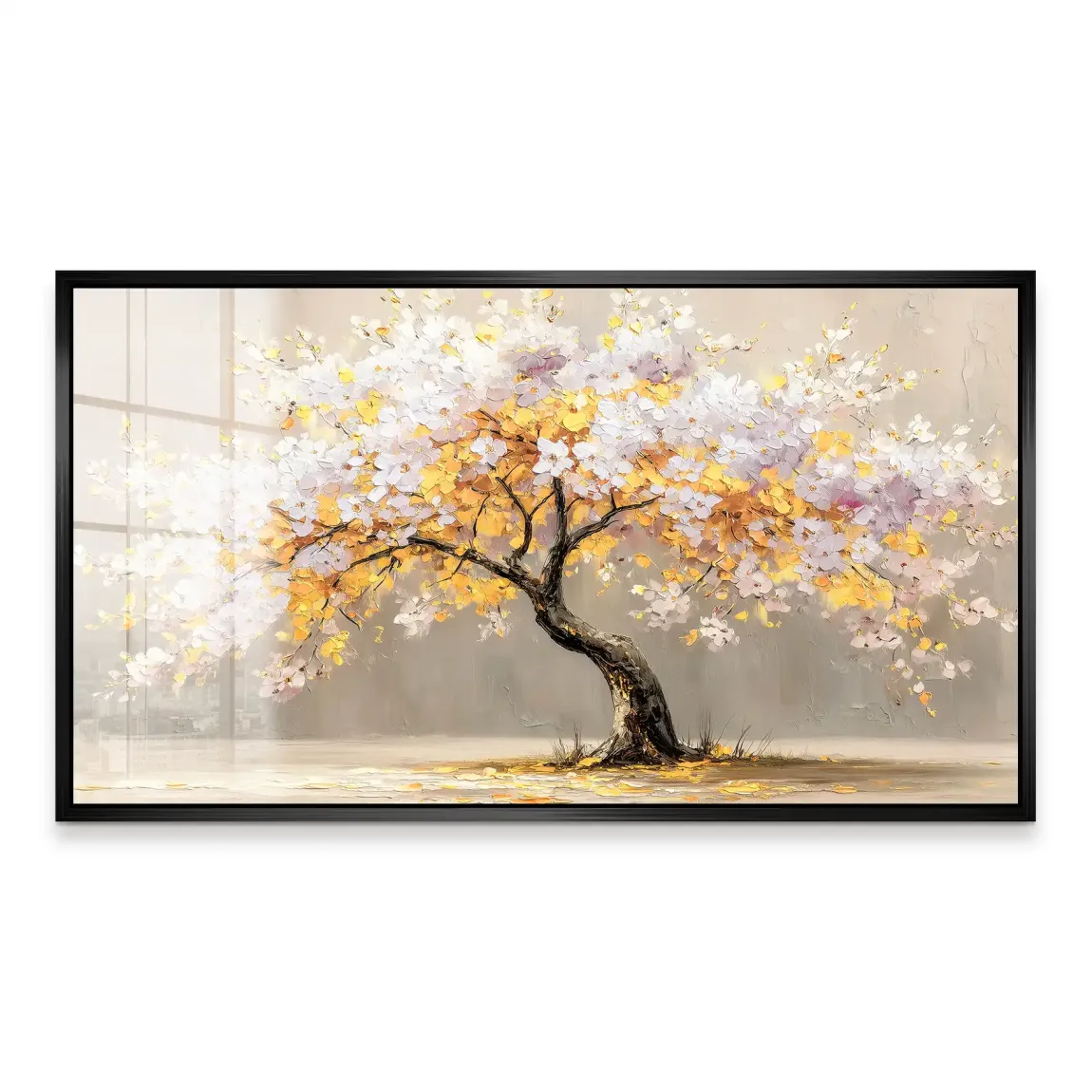 Gold Leaf Tree Art Acrylglas Bild