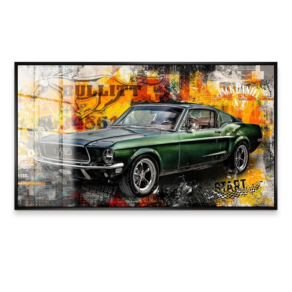 Ford Mustang Bullitt Pop Art Acrylglas Bild INGALERIE